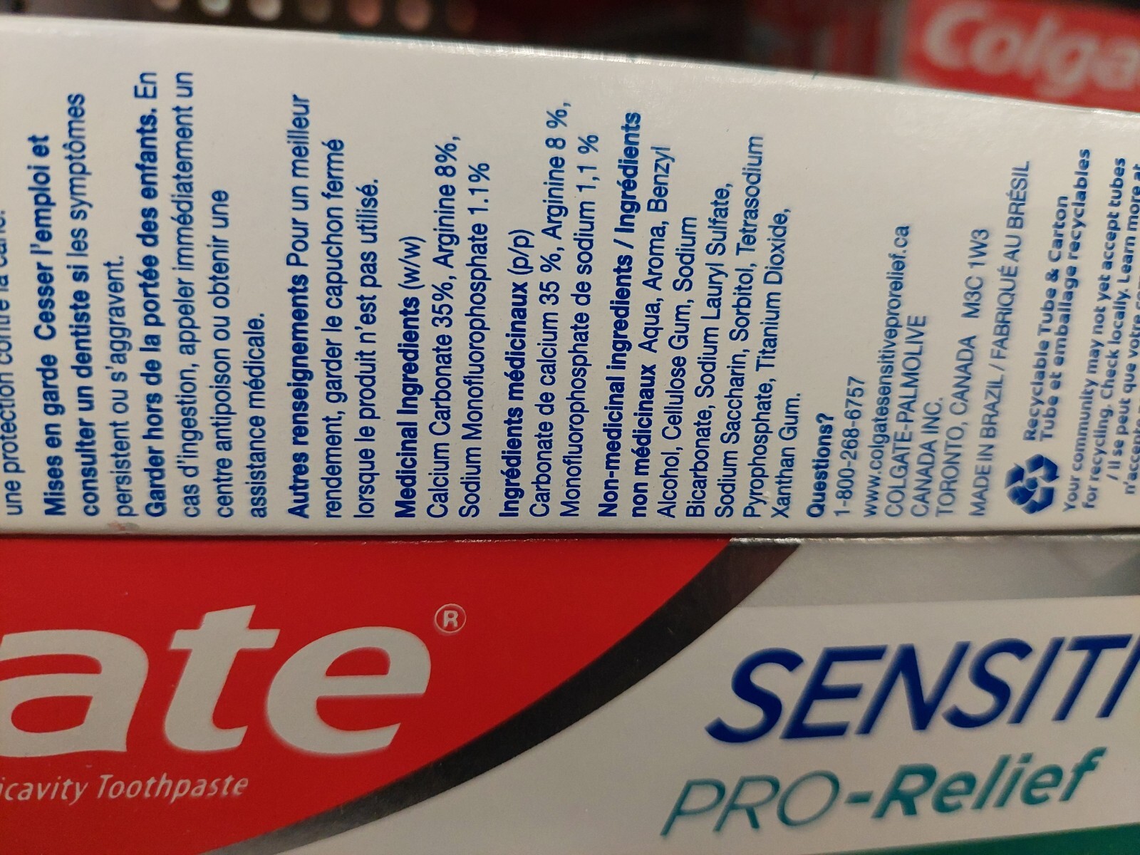 Colgate Sensitive Pro-Relief Enamel Repair 120ml Toothpaste, Arginine, Canada