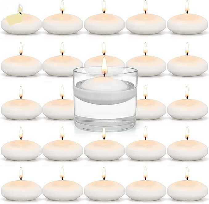 24 Piece Wedding Candles Floating Candles, White Table Decor Candles for Wedding