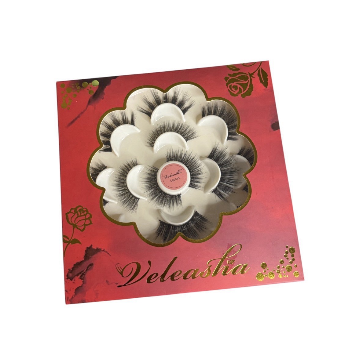 Veleashia Y2K Dramatic Black False Eyelash Set