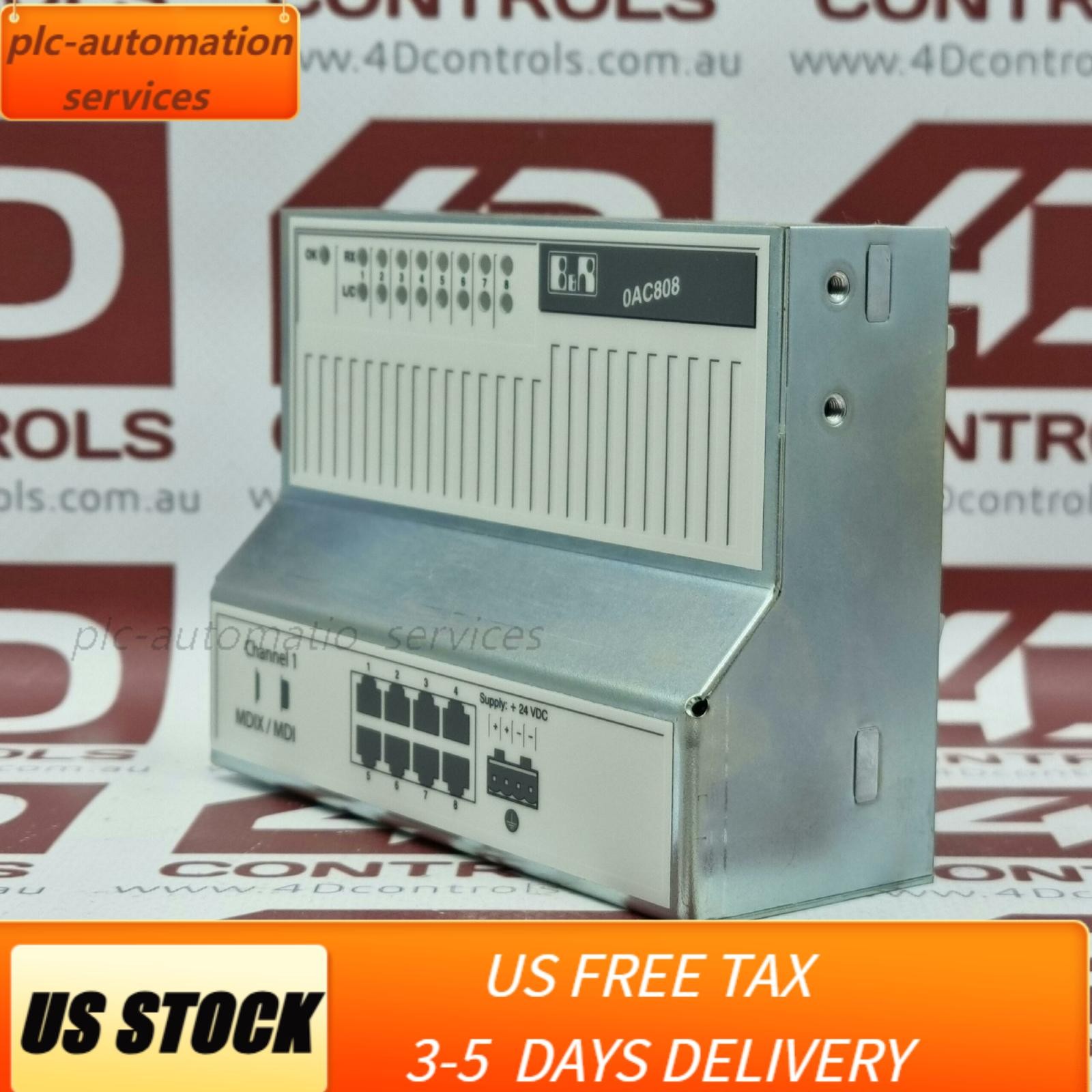 US Free TAX B&R 0AC808.9 Automation Industrial Ethernet Hub, 8 Port, 24VDC