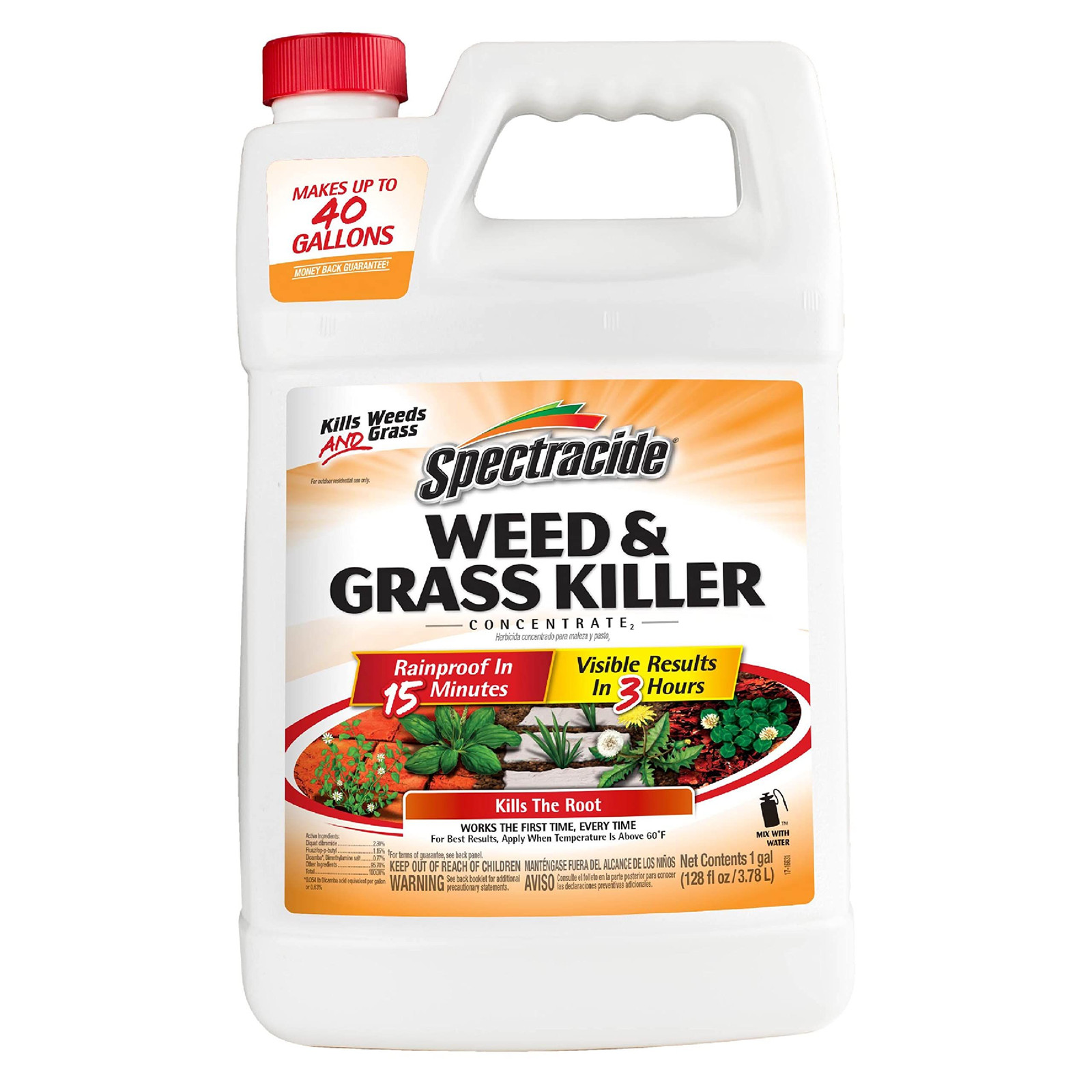 Spectracide Weed And Grass Killer Concentrate 1 Gallon, Use On Patios, 1 Pack
