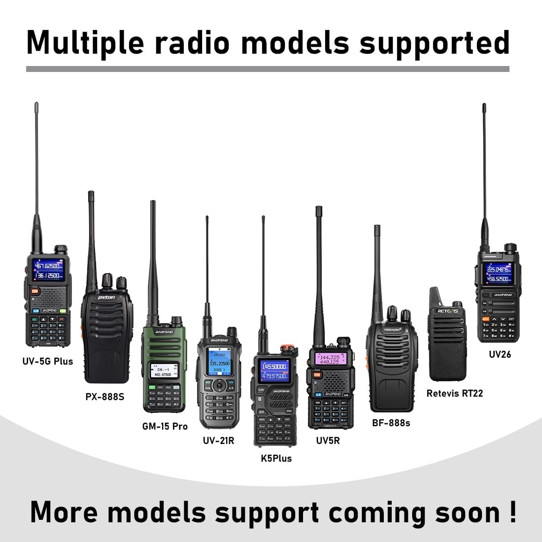 TIDRADIO Ham Radio Wireless Programmer Adapter: APP and PC Bluetooth Black