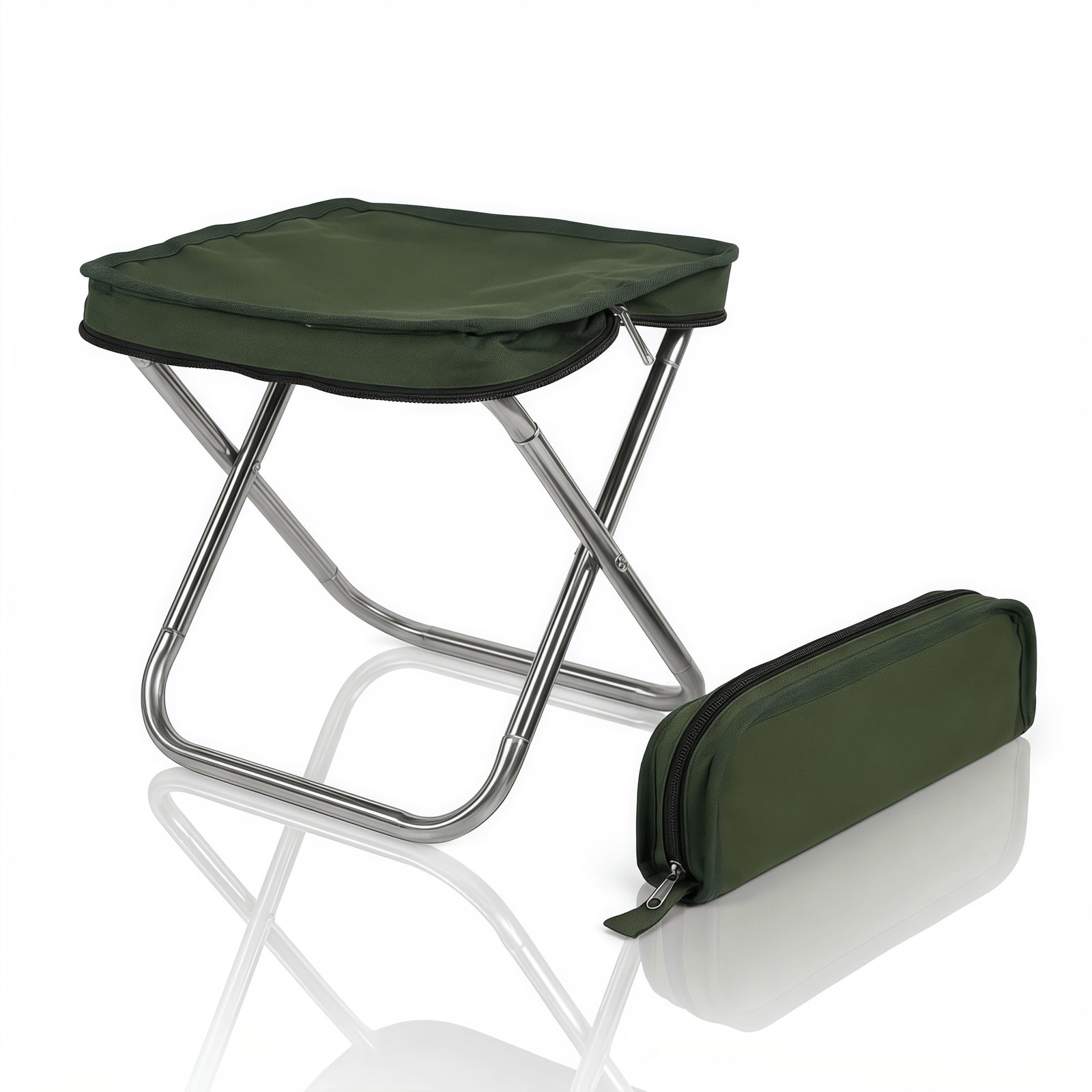 Foldable Backpack Stool for Adults - Portable Folding Stool with 350lb Capaci...