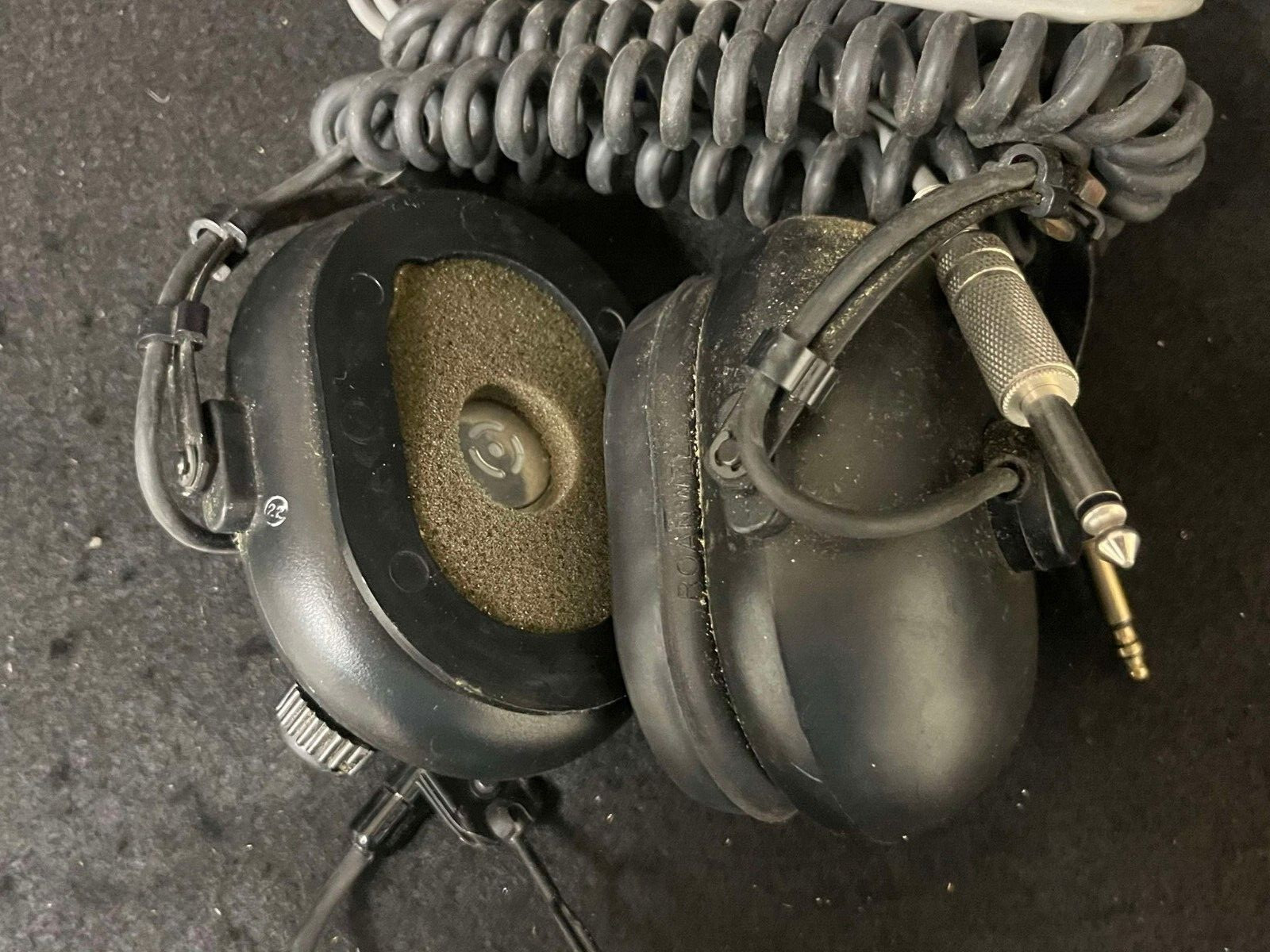 VINTAGE AVIATION HEADSET - HEADPHONES WITH MICROPHONE