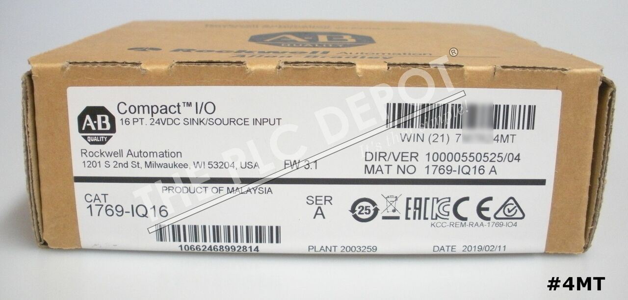NEW Sealed Allen Bradley 1769-IQ16 CompactLogix Input Module 16-Point 24VDC *QTY