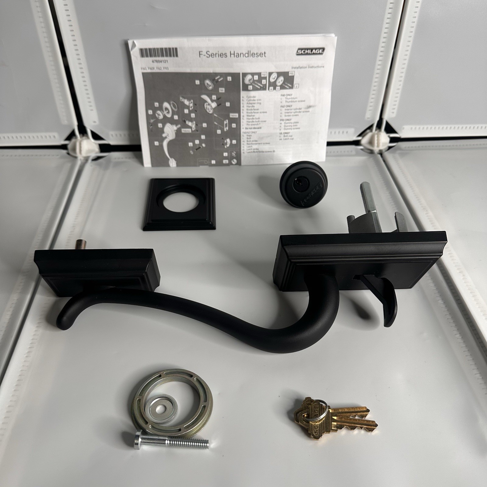 Schlage F58-ADD Addison Single Cylinder Exterior Entrance - Black *READ*