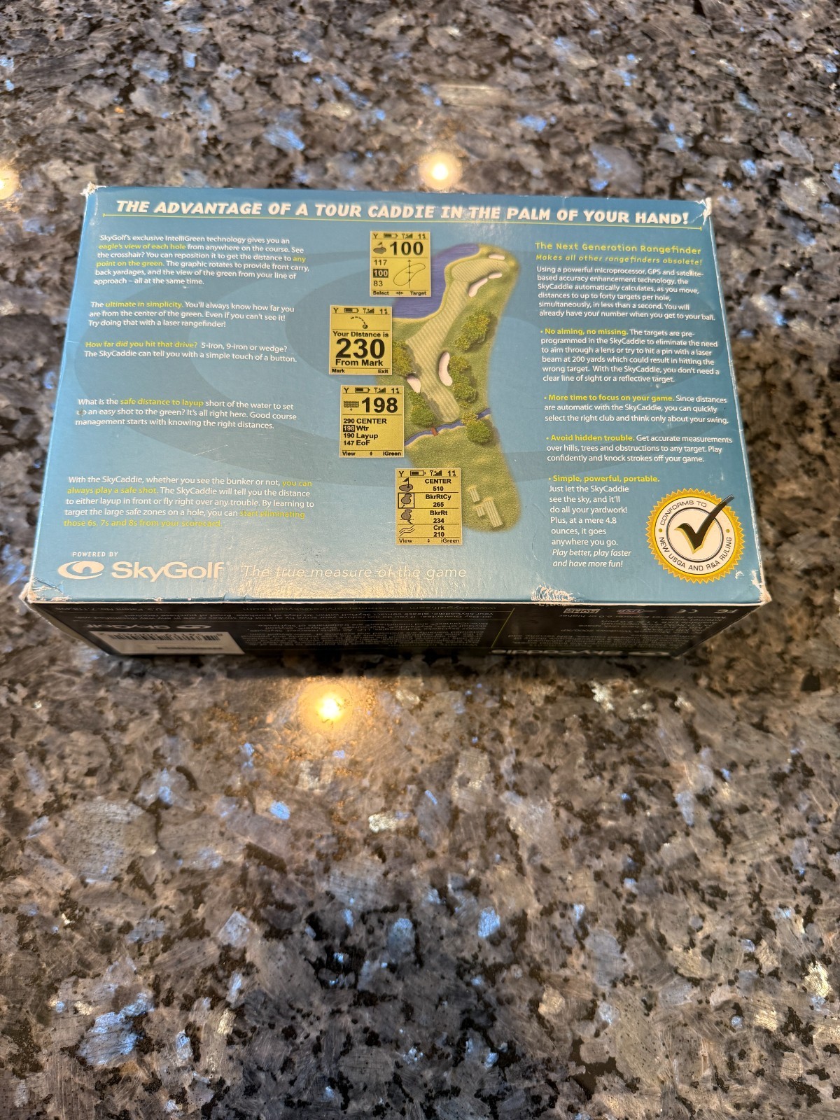 SkyCaddie SG4 Golf GPS Rangefinder – Version 2.0 Enhanced Software w/ Box