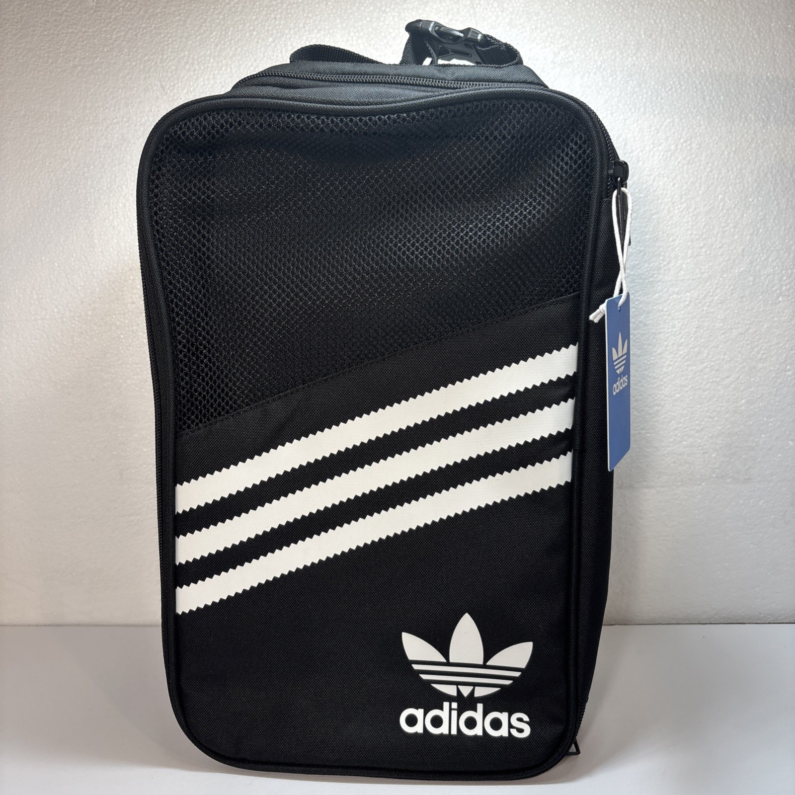 adidas Utility Kicks Shoe Bag Black/White New 14" x 6" x 8.5" FZ6625