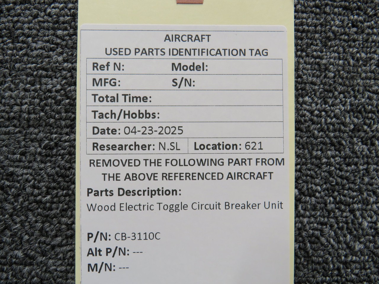 CB-3110C Wood Electric Toggle Circuit Breaker Unit