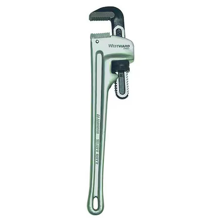 Westward 4Yr91 Pipe Wrench, Straight , Aluminum, 24 In L, 3 In Jaw Capacity
