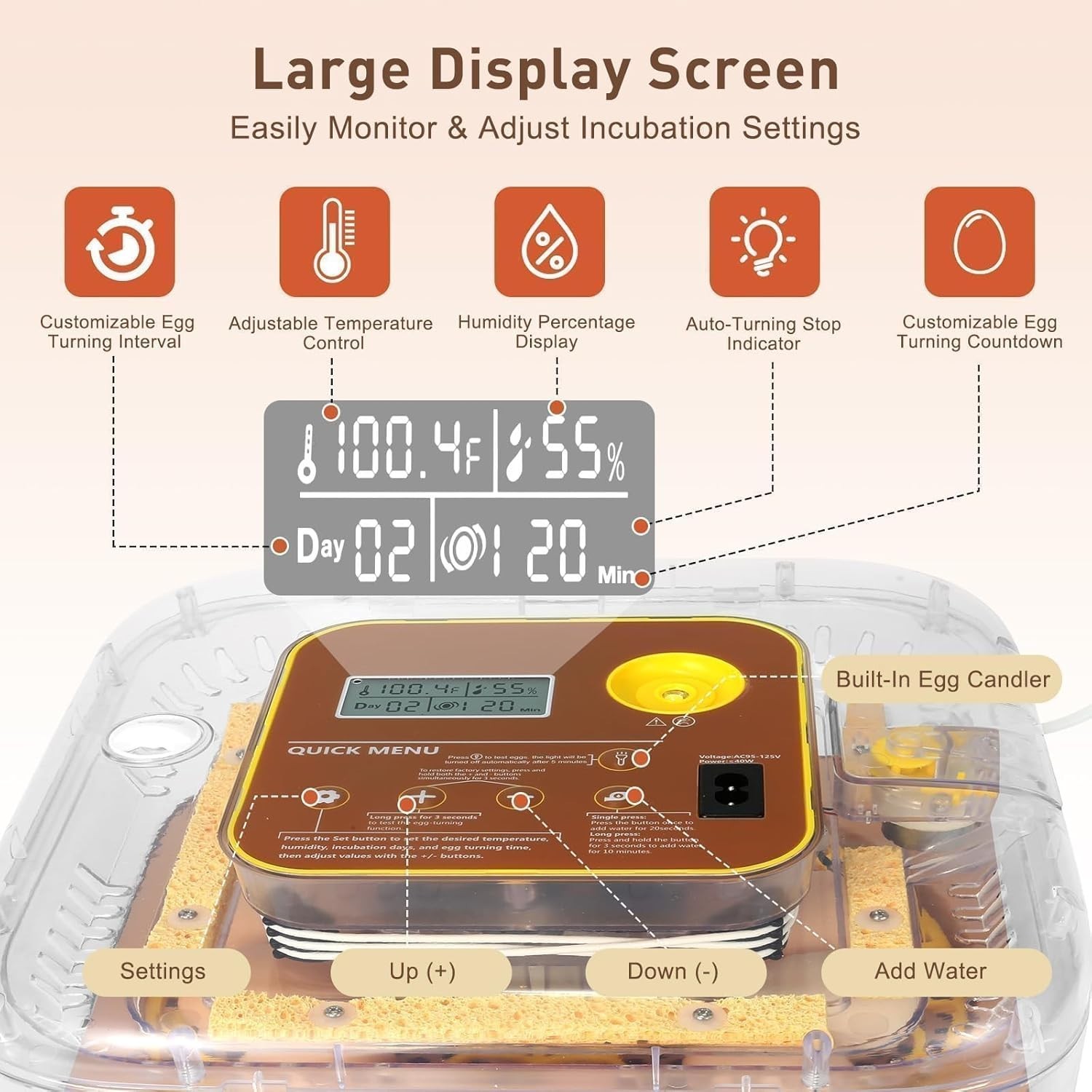 Series IV - 12-Egg Fully Automatic Incubator, Low Maintenance, Sensor-Based P...