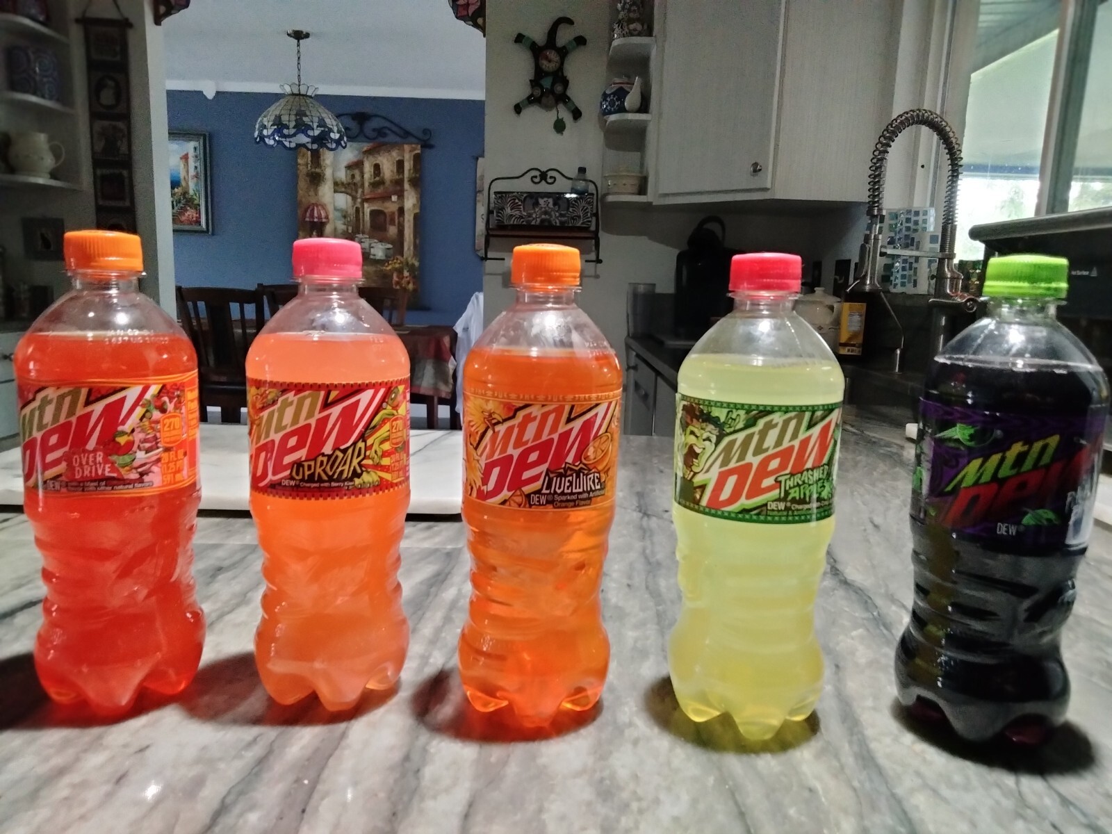 RARE Mountain Dew: Live Wire, Pitch Black, Thrashed Apple, Uproar, AND Overdrive