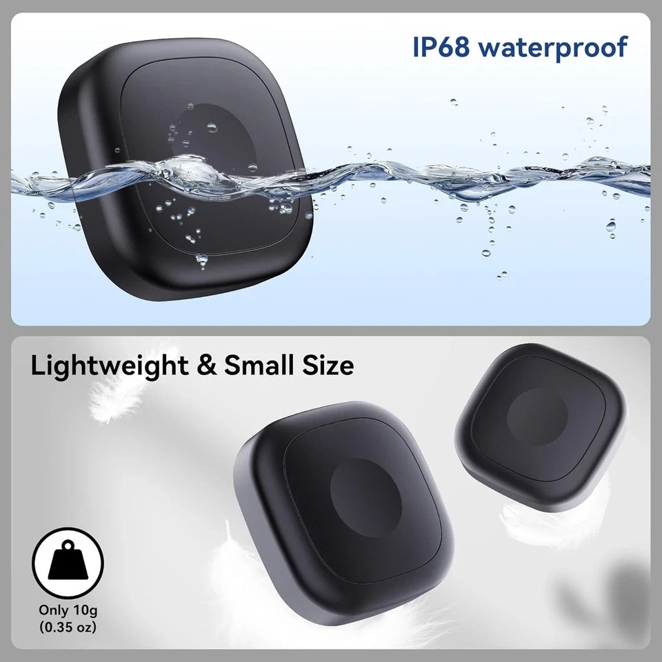 4 Pack for Tile Life360 Mate 2024/2022 Bluetooth Tracker Adhesive Black