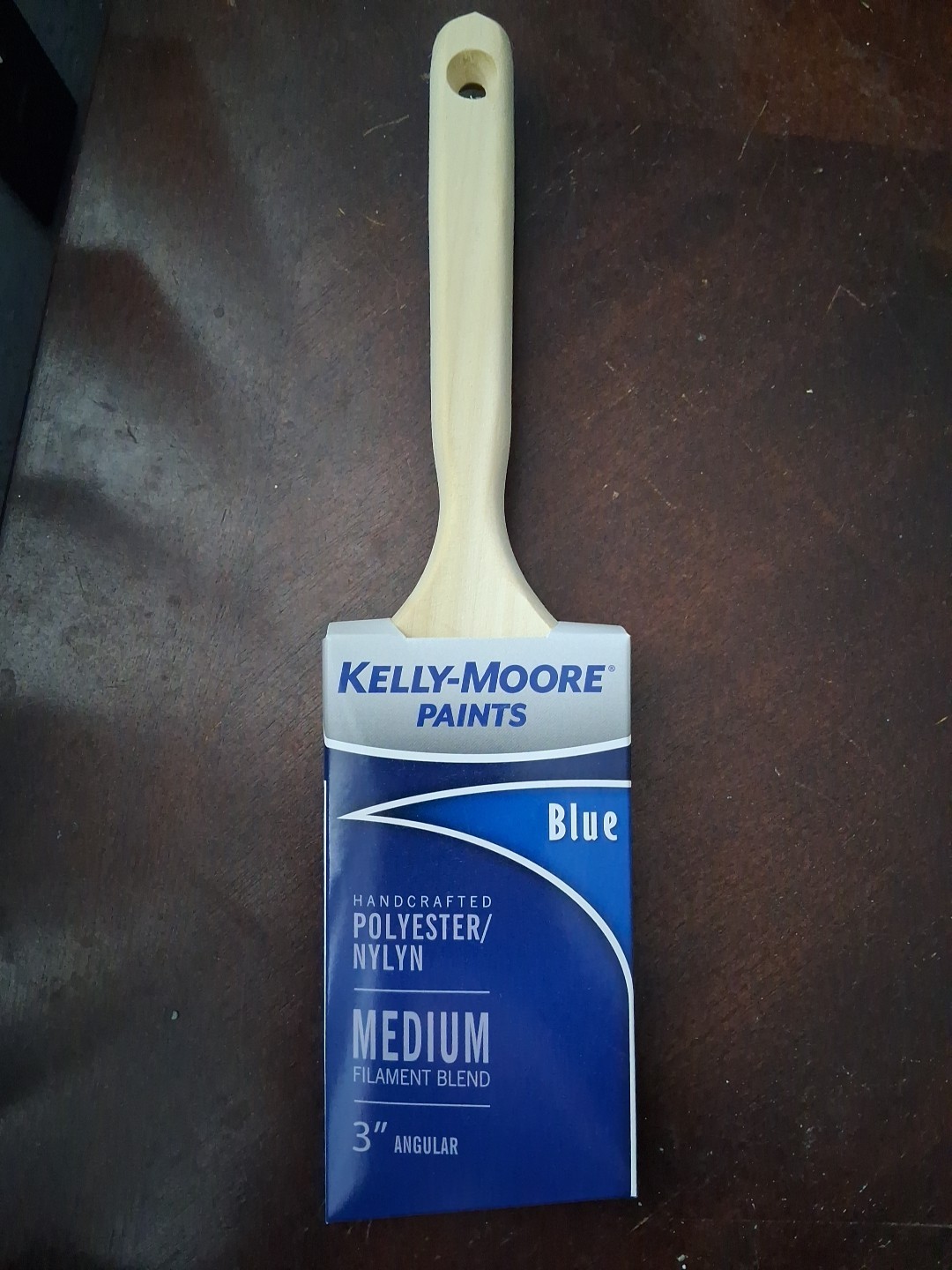 Kelly Moore 3" Sash Paint Brush Polyester/ Nylin Angular Blue