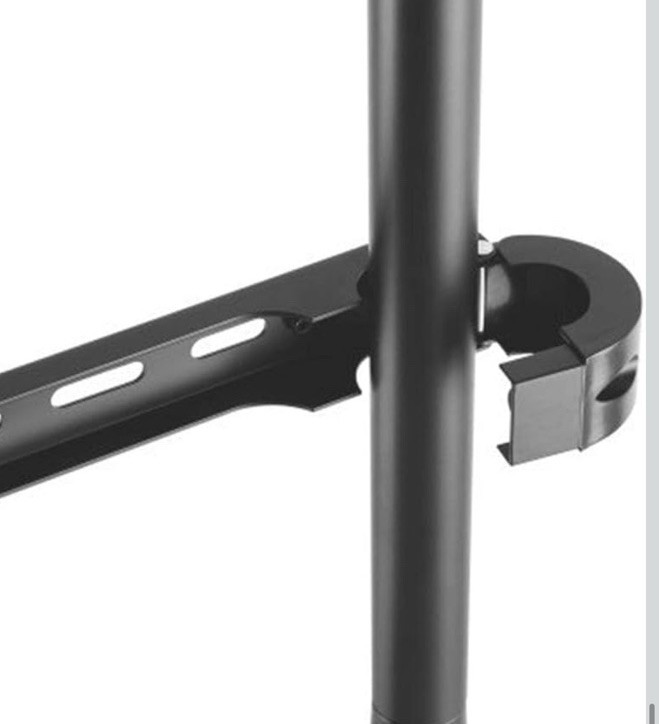 POUT EYES 16 Quadpod Easel Stand, Height Adjustable, Black, Fits up to 70 in TV