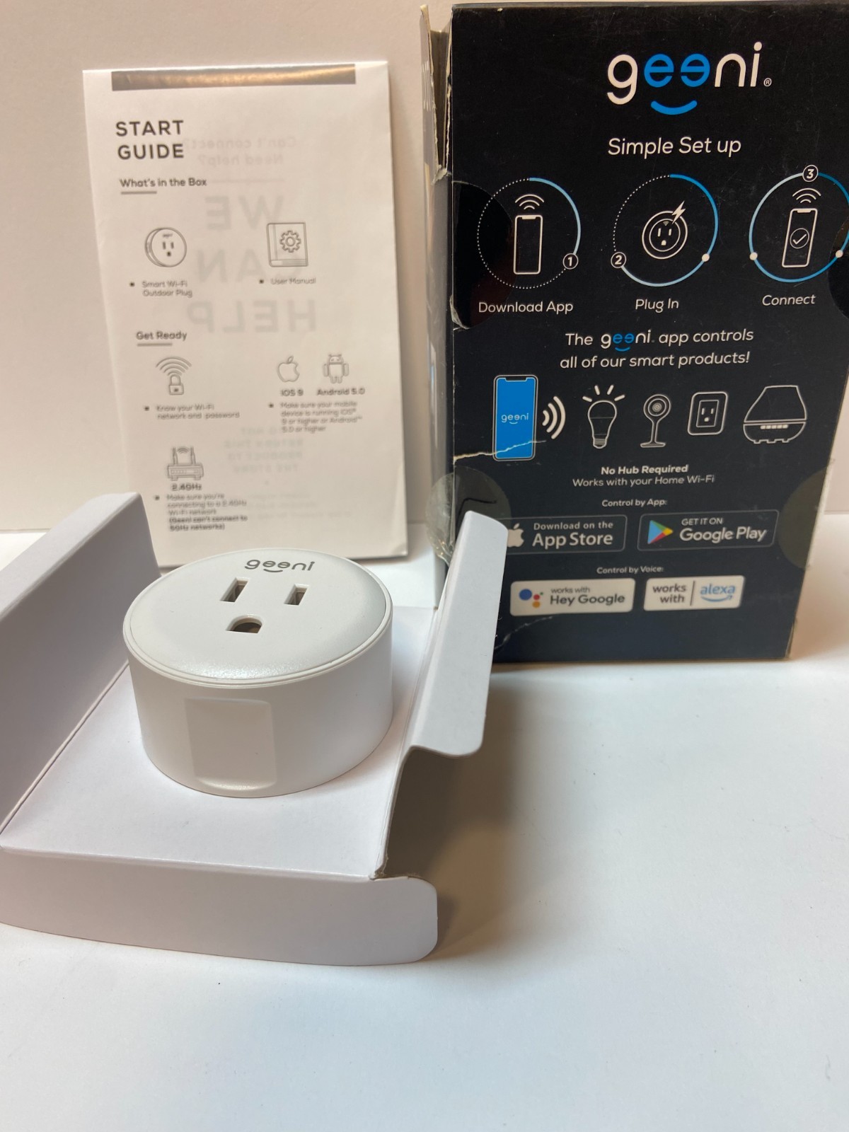 One Geeni DOT Smart Wi-Fi Smart Outlet Plug NIB Hey google and ALEXA compatible