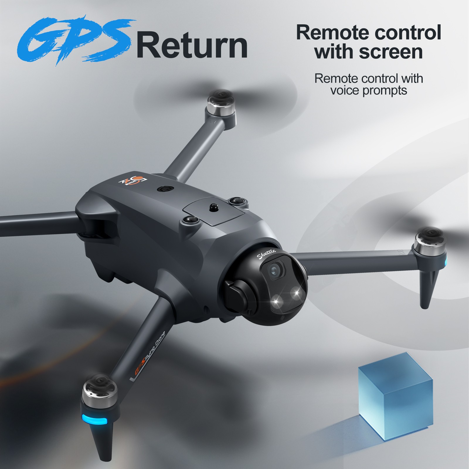 YL059 GPS Return Drone 4K Camera Lightweight Foldable FPV Transmission w/ Screen