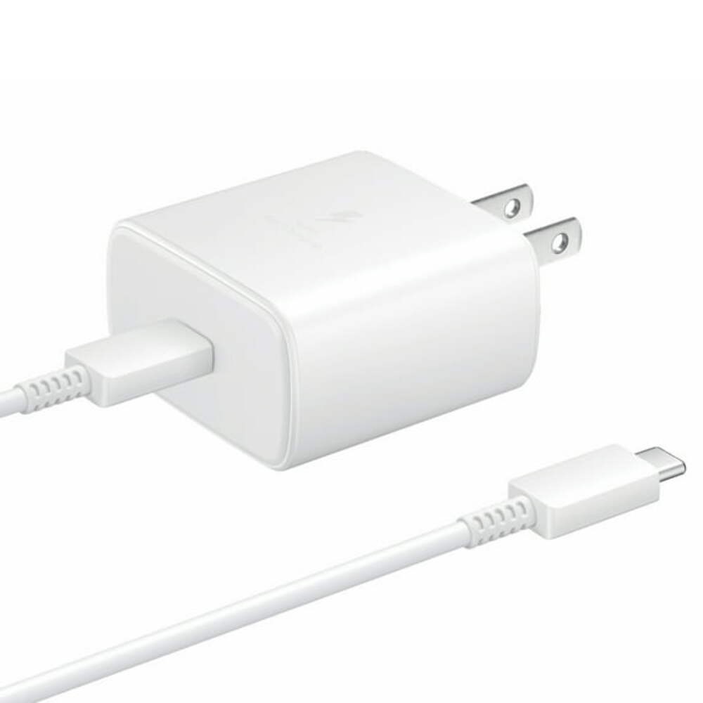 Samsung 45w PD Super Fast Wall Charger w/ USB-C to USB-C Cable - White