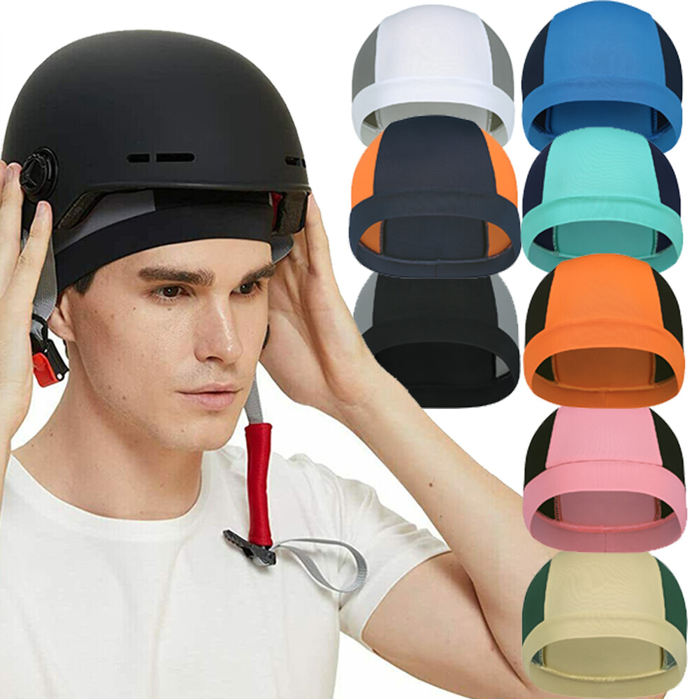 Summer Motorcycle Biker Helmet Liner Skull Cap Riding Quick Dry Dome Beanie Hat