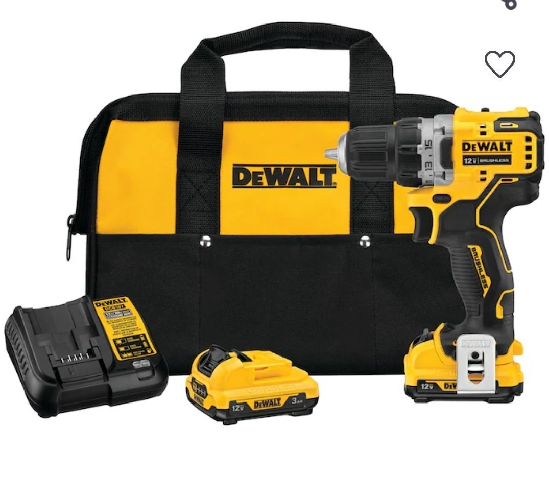 DEWALT XTREME 12V Max Brushless 3/8in Keyless Drill/Driver Kit DCD701F2
