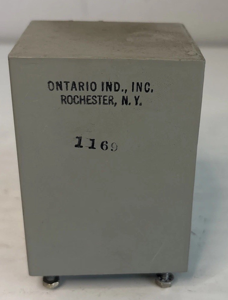 Vintage Ontario Industries 1169 Transformer Choke Tube Amp Lab Equipment