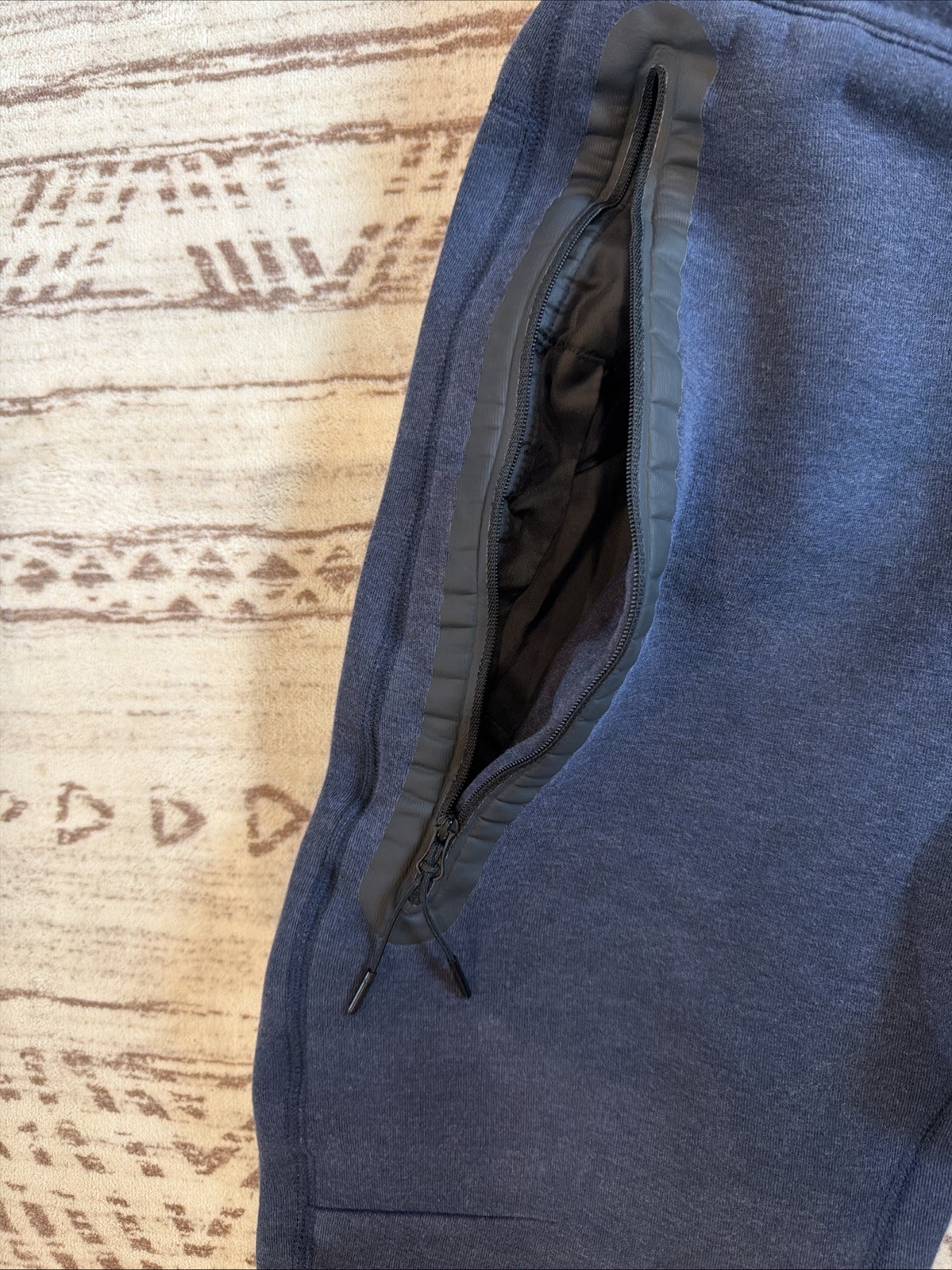 Men’s Nike Tech Sweatpants Sz S Navy Jogger Drawstring Paneling