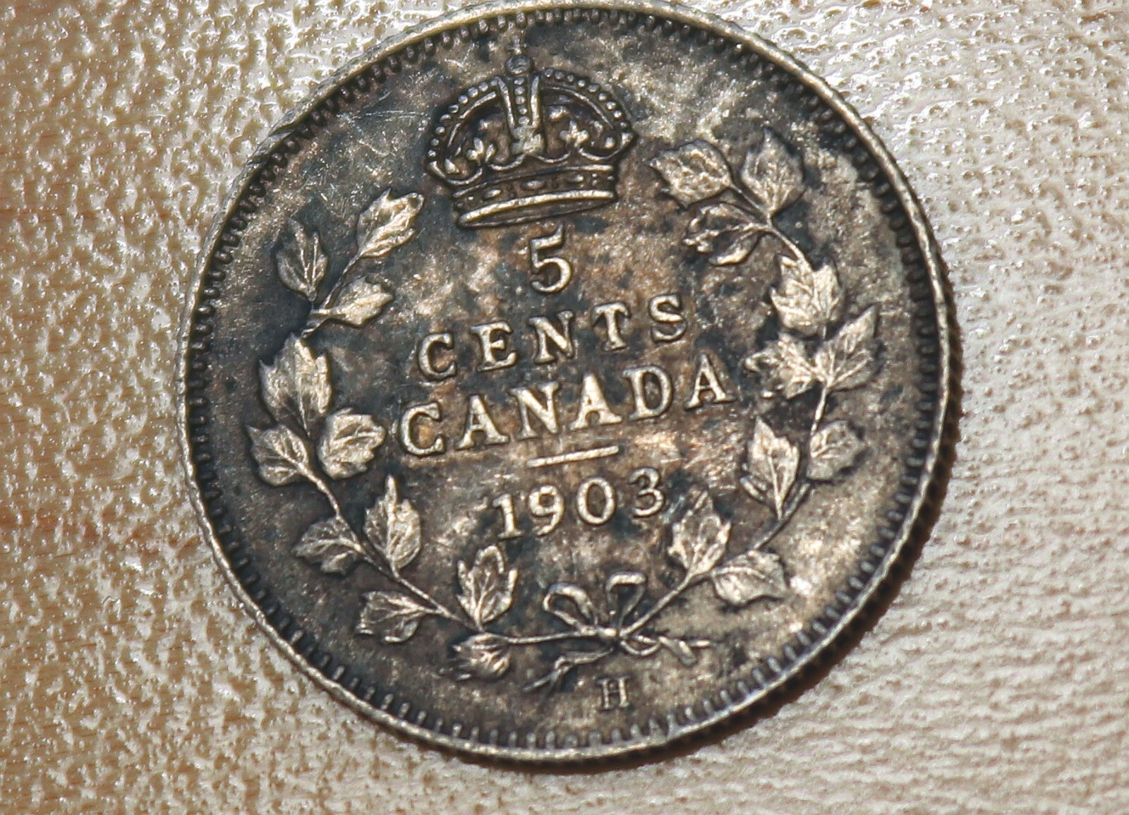1903 H Canada 5 Cents Silver