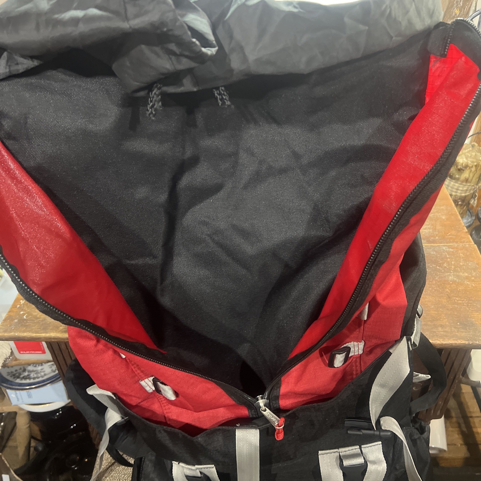 K-Cliffs 115L Internal Frame Hiking Camping Travel Backpack Red/Black Nice Pack!