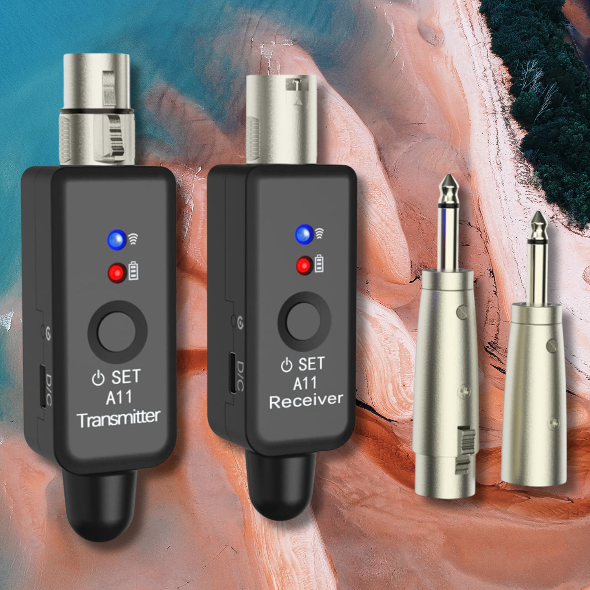 Wireless XLR Microphone System for Dynamic Microphone PA System and Audio Mixer