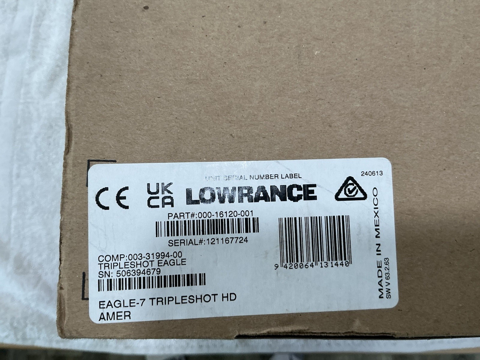 Lowrance Eagle 7 With Splitshot Fishfinder & Us Inland Charts C-Map Open Box