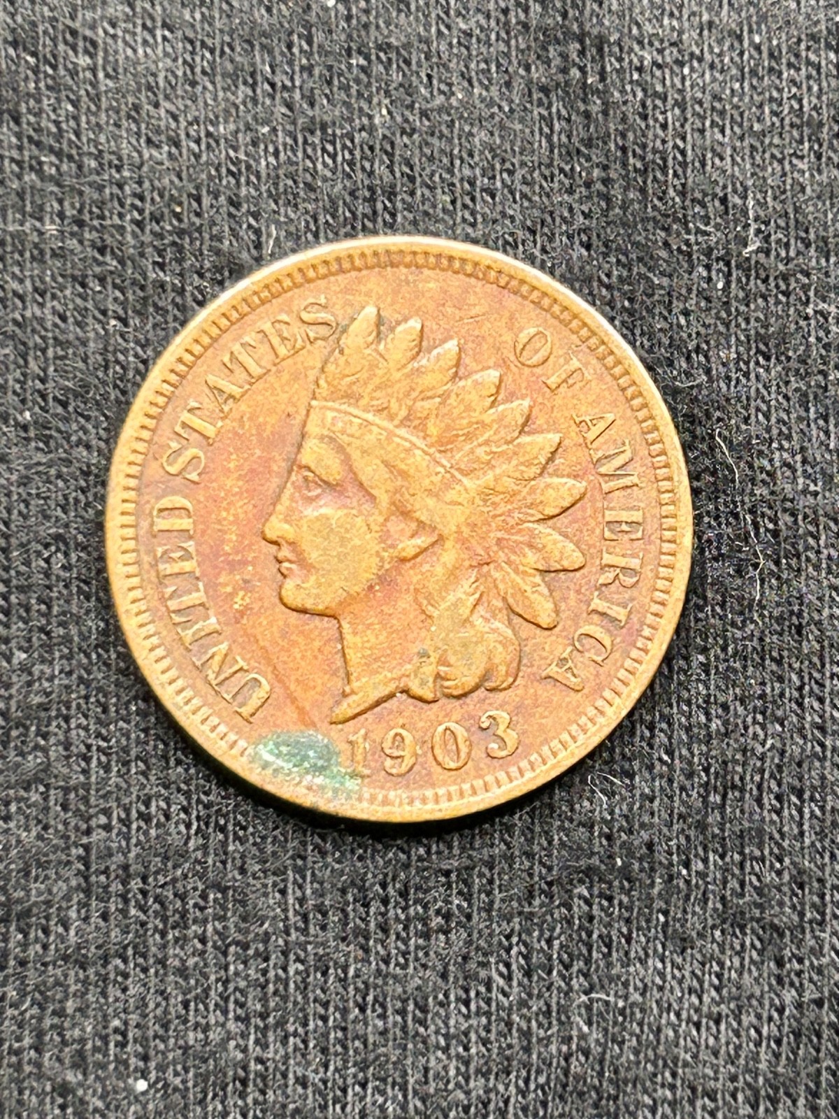 1903 INDIAN HEAD CENT, LIBERTY SHOWING!!
