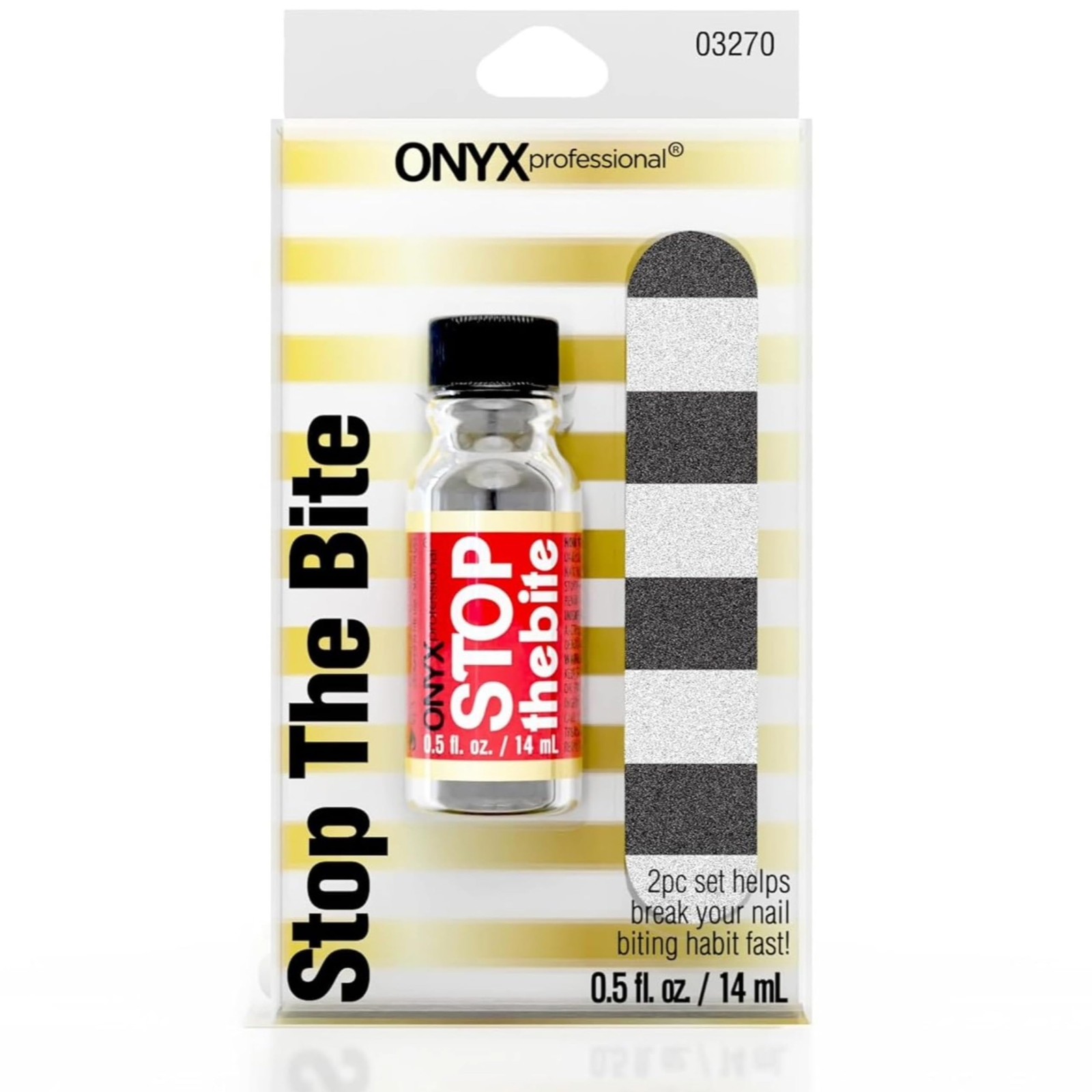 Onyx Professional Stop The Bite Nail Biting Deterrent Polish 0.5 Fl Oz