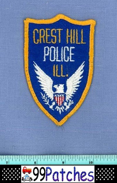 CREST HILL (Old) ILLINOIS Police Shoulder Patch WHITE EAGLE 2E