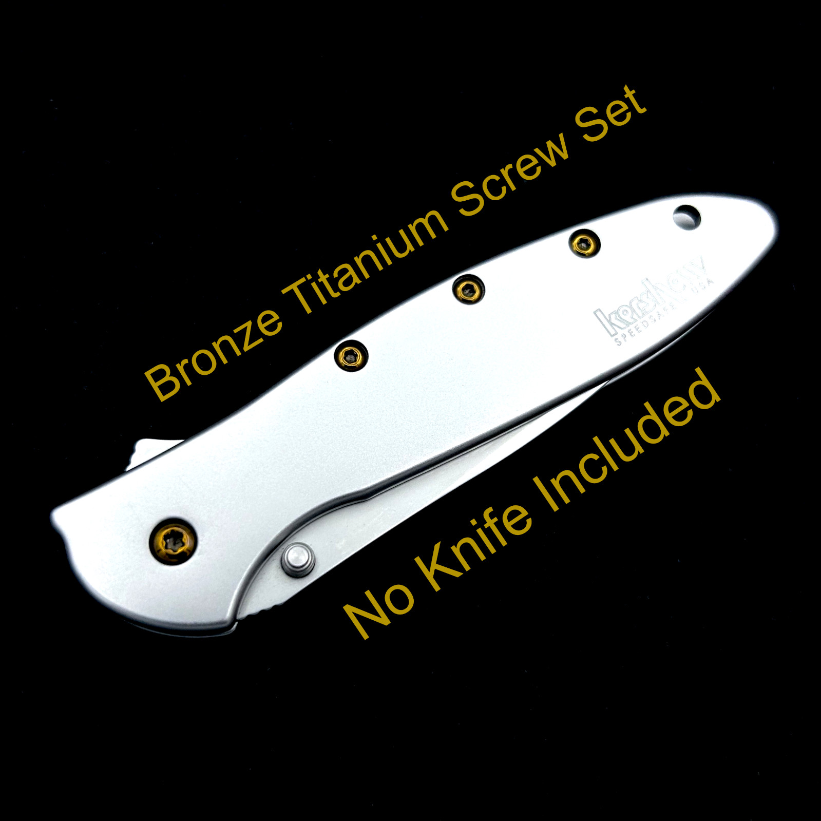 Bronze Titanium Screw set for Kershaw Leek Folder  1660 Leek  No Knife