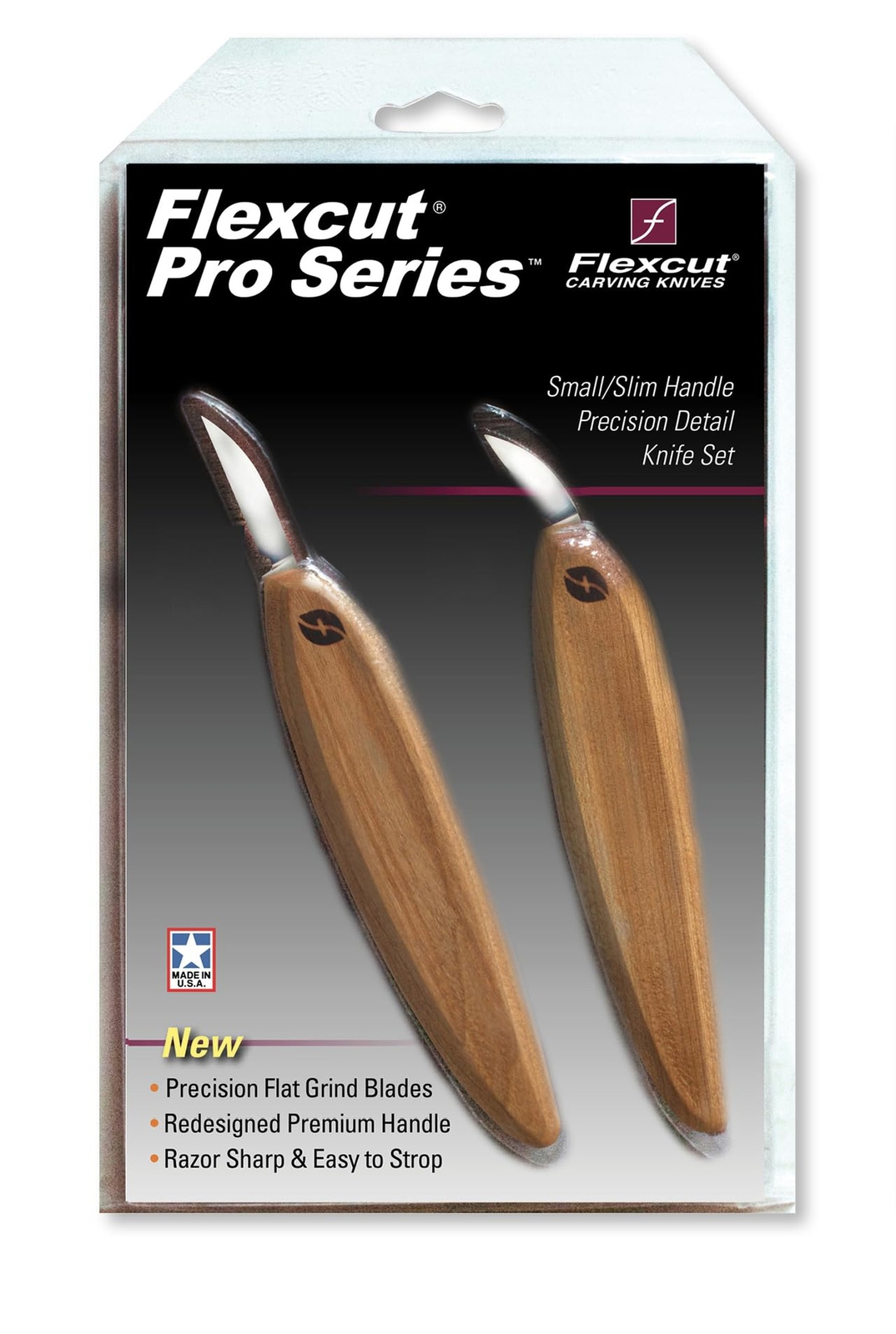 Flexcut Pro Series Wood Carving Tools, 1 Inch Chip Knife & 1-3/8 Inch Detail Kni