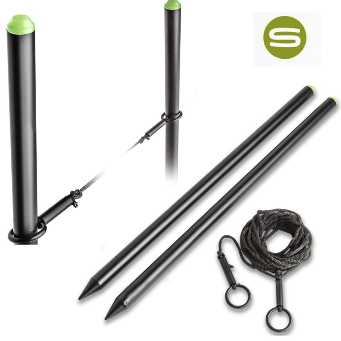 Saber Distance Marker Sticks Carp Fishing Wrap Sticks with Storage Bag and Cord