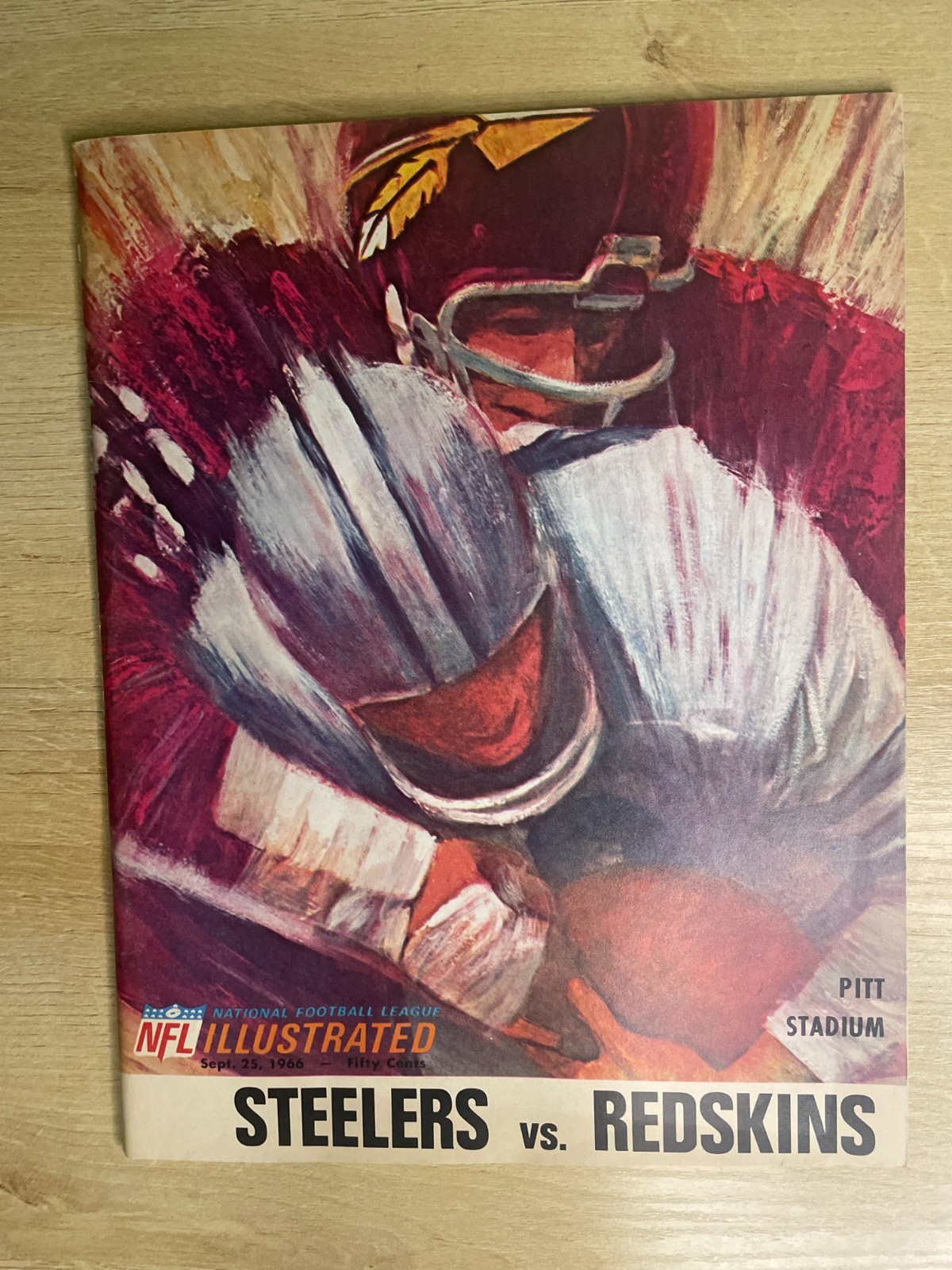 Vintage NFL Steelers Vs. Redskins September 25, 1966 Program B3536