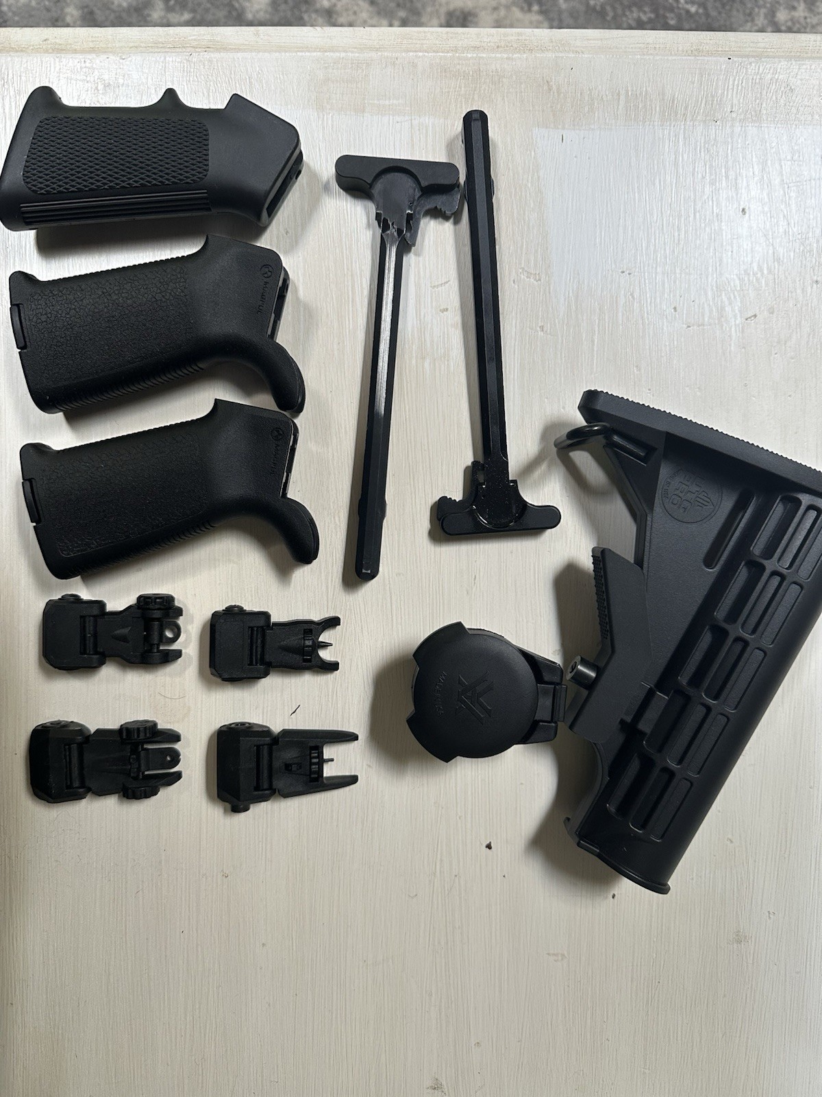 AR Stock, Magpul Grips, Vortex Defender E-10