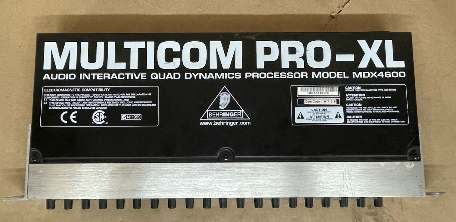 Behringer Multicom Pro-XL MDX4600 4 Channel Audio Interactive Dynamics Processor