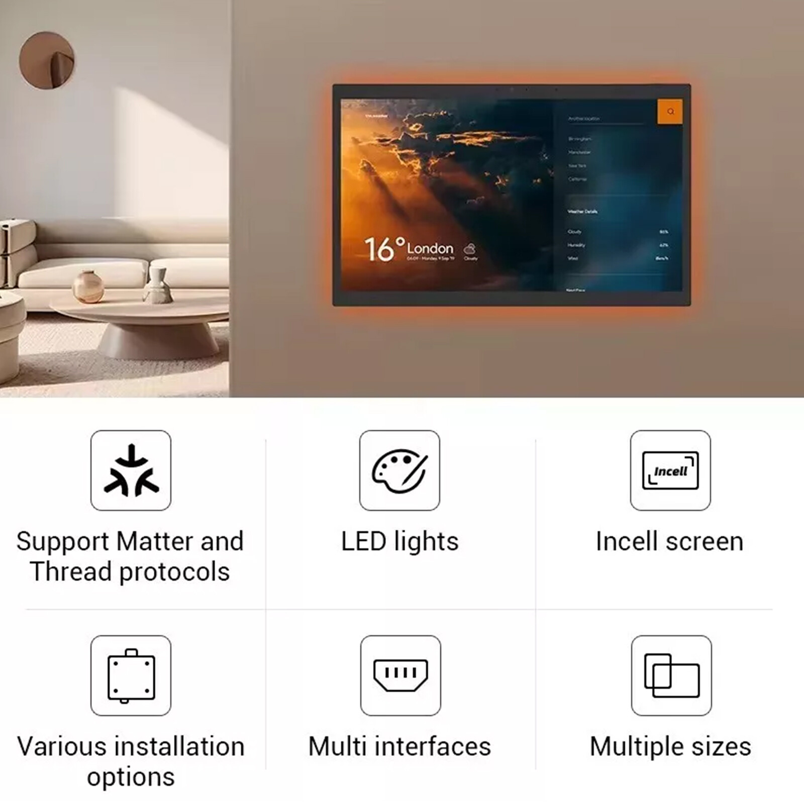 15.6 Inch Wall Mounting Android Display Automation Device Control Tablet Panel