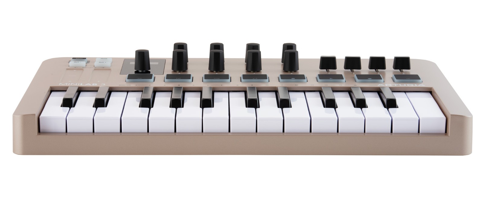 Arturia MiniLab 3 Champagne 25 key MIDI USB Keyboard Controller+Backpack