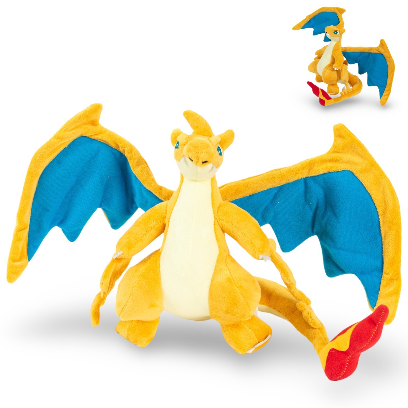 Mega Charizard Y Posable Wings -Freestanding Plush Toy – 12”  Pokemon - Cute Fun