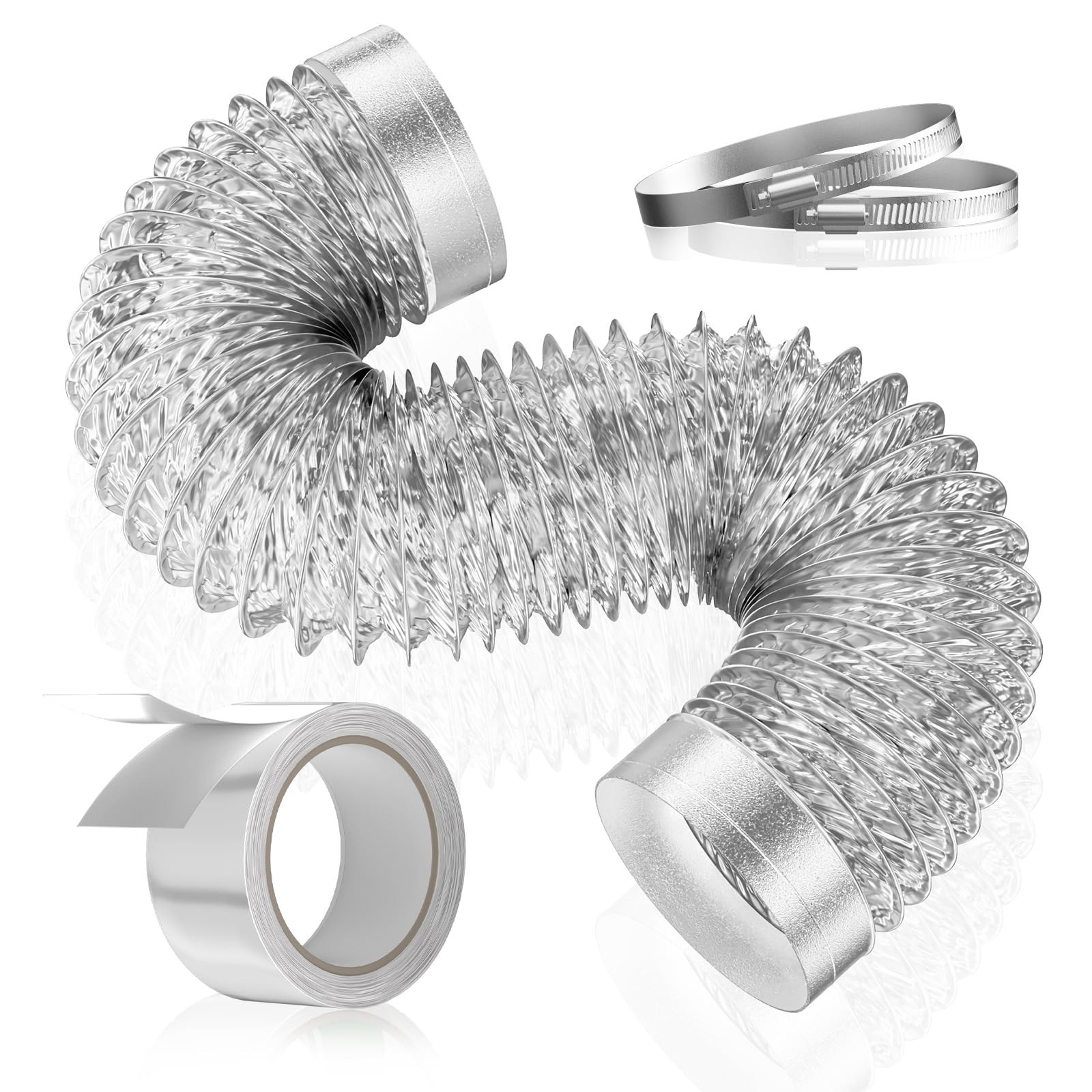 Dryer Vent Hose 4 Inch 3FT Heavy Duty Flexible Exhaust Duct Hose, Thick(6-ply...