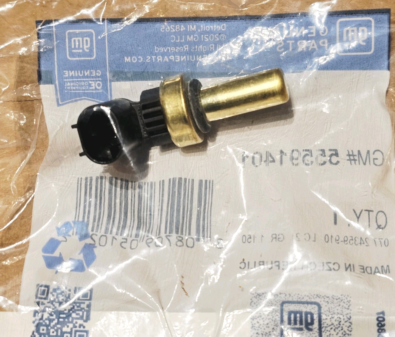 GM OEM Engine Coolant Temperature Sensor # 55591401 - Brand New, Sealed
