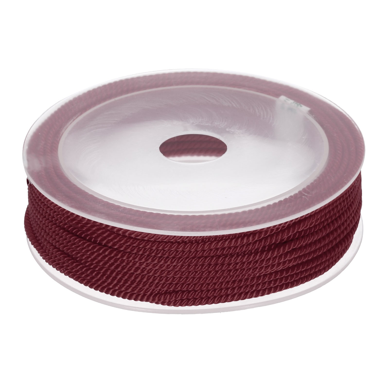 Trim Cord Rope 2mm Nylon Twisted Braid Trim Rope 0.08" 14 Yards Wine Red