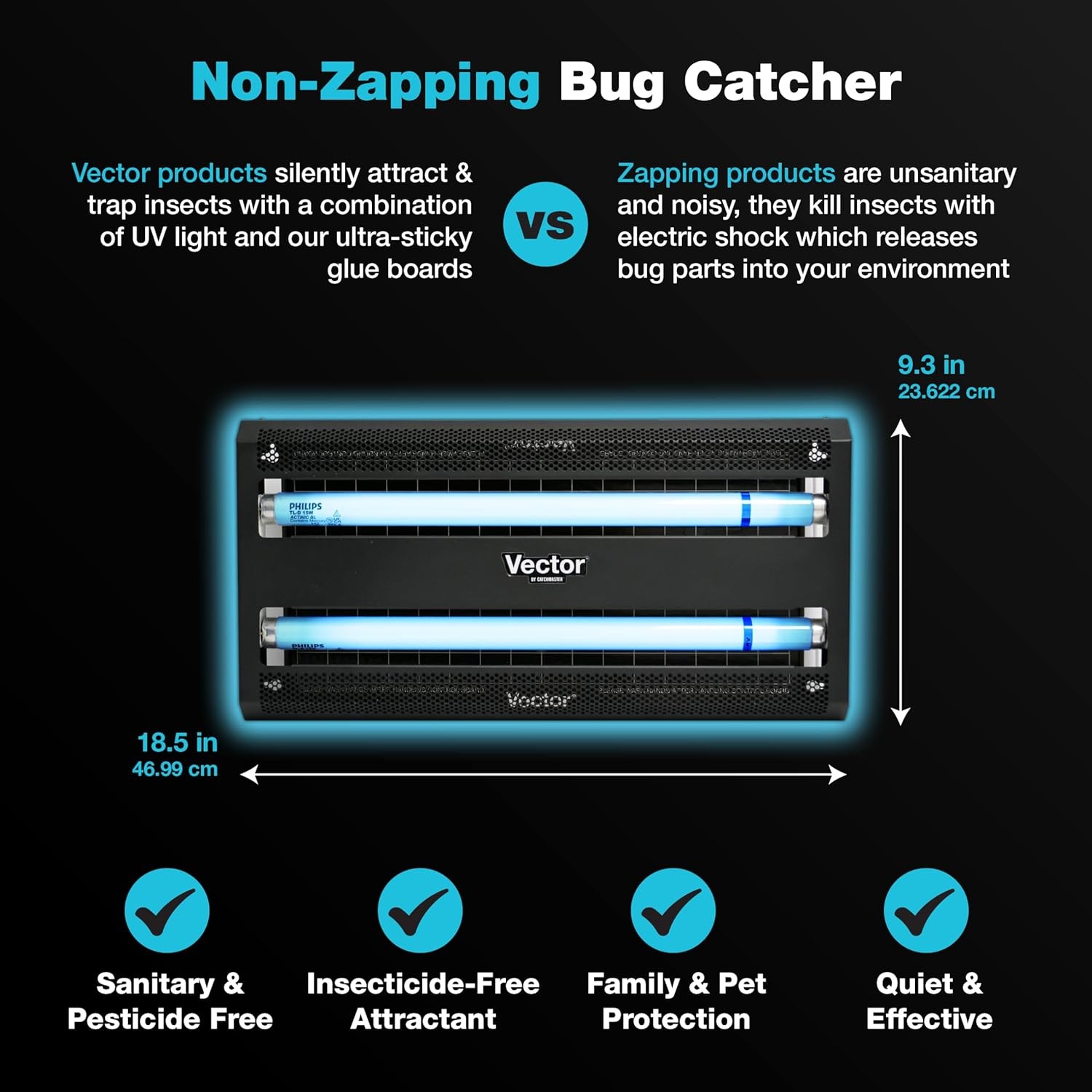 Catchmaster Vector 30 UV Fly Trap, 1500 sq ft Coverage, Indoor Insect Killer