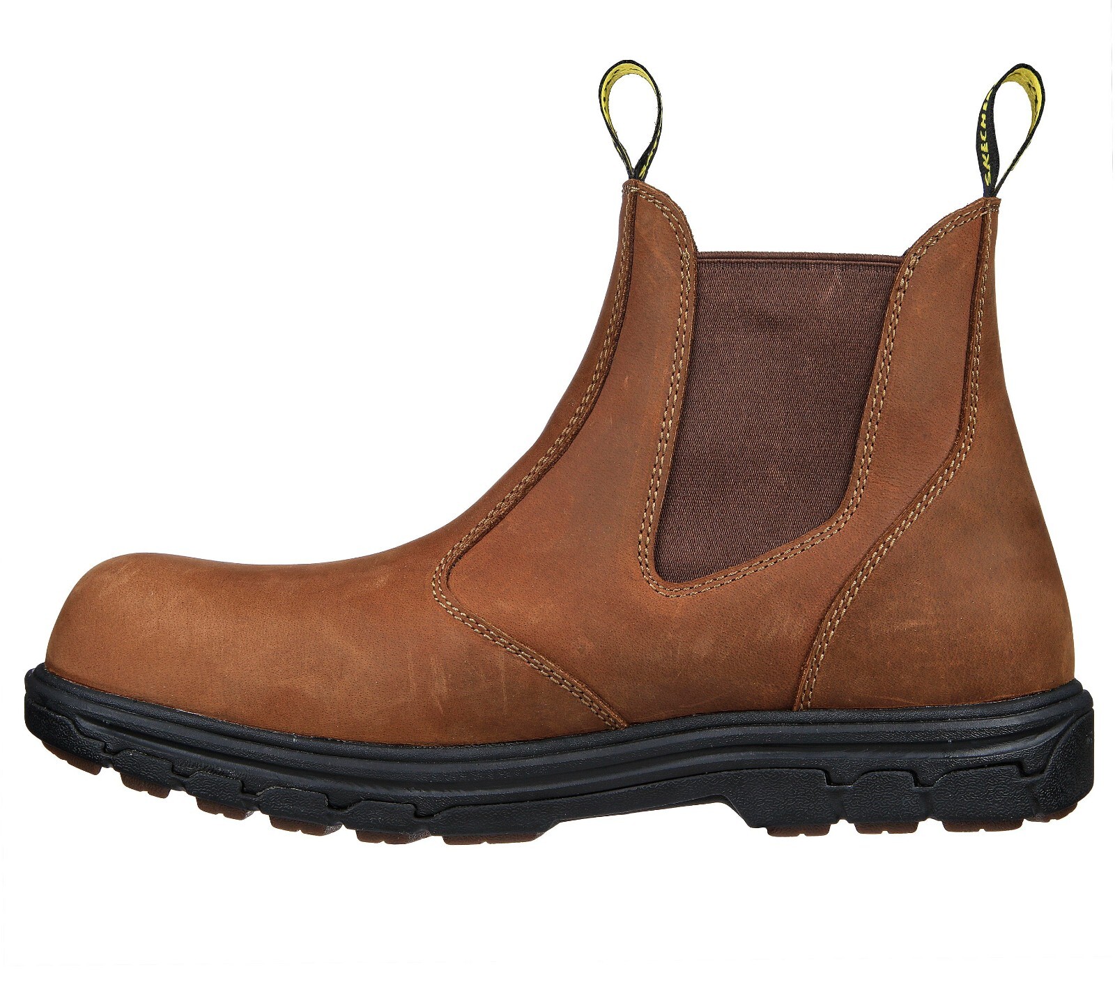 Men's SKECHERS Work Vicksburk Sorrin Leather Boot, 200164 /CDB Multi Sizes Brown