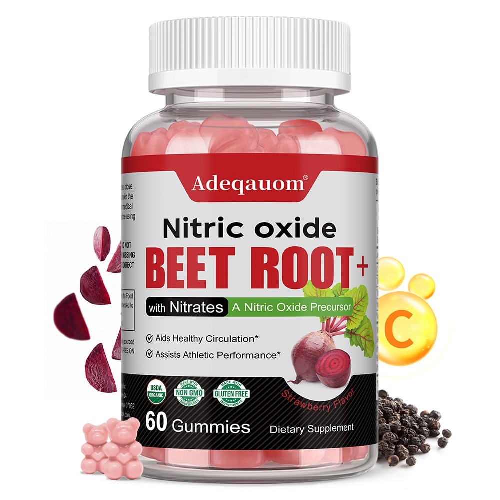 5000mg Beet Root Precursor Blend Gummies Non-GMO Gluten Free 60 Count