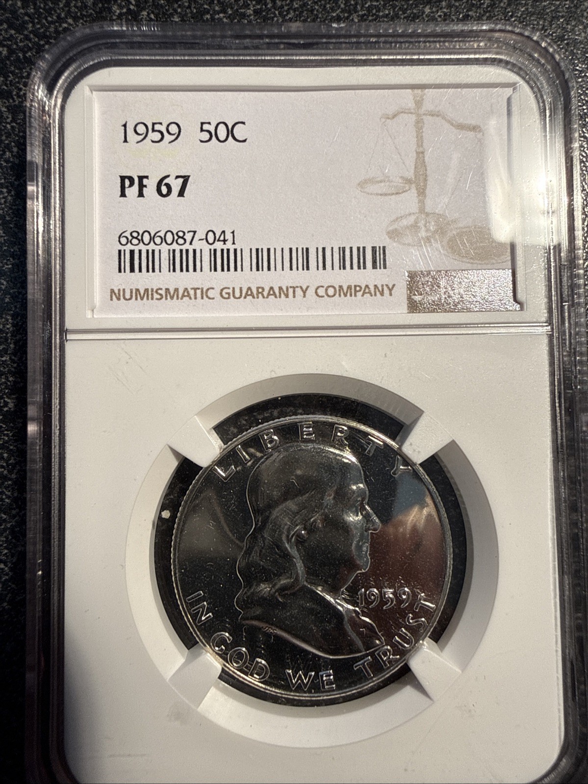 1959 Franklin Half Dollar PF 67 NGC. #92