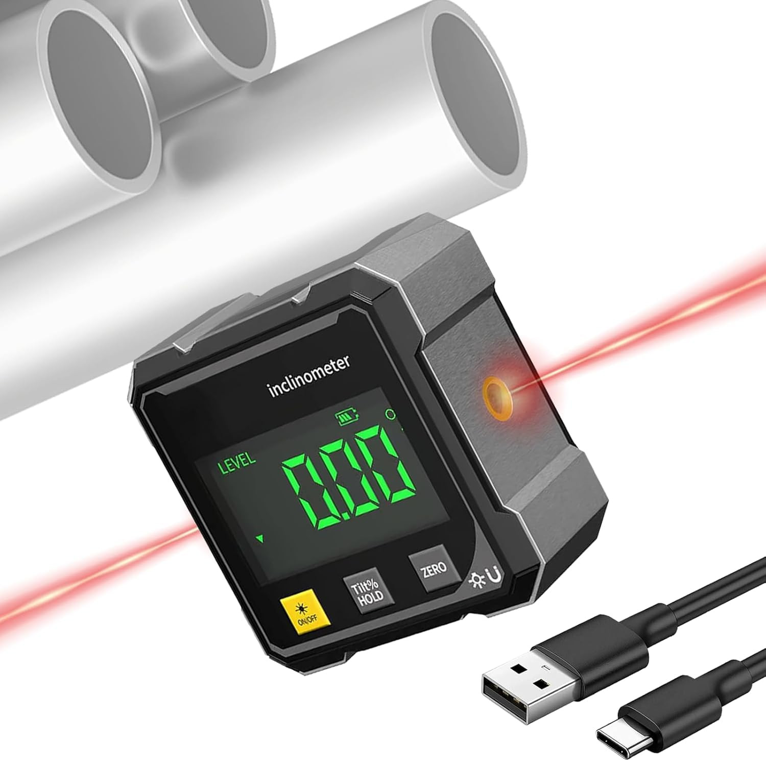 2026 Upgraded 4-Side Magnetic Digital Angle Gauge, Digital Angle Finder